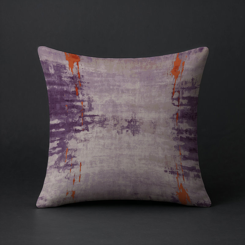 Coussin décoratif intérieur / extérieur gris Modern Modern, Gris abstrait 166, Carré 20 po