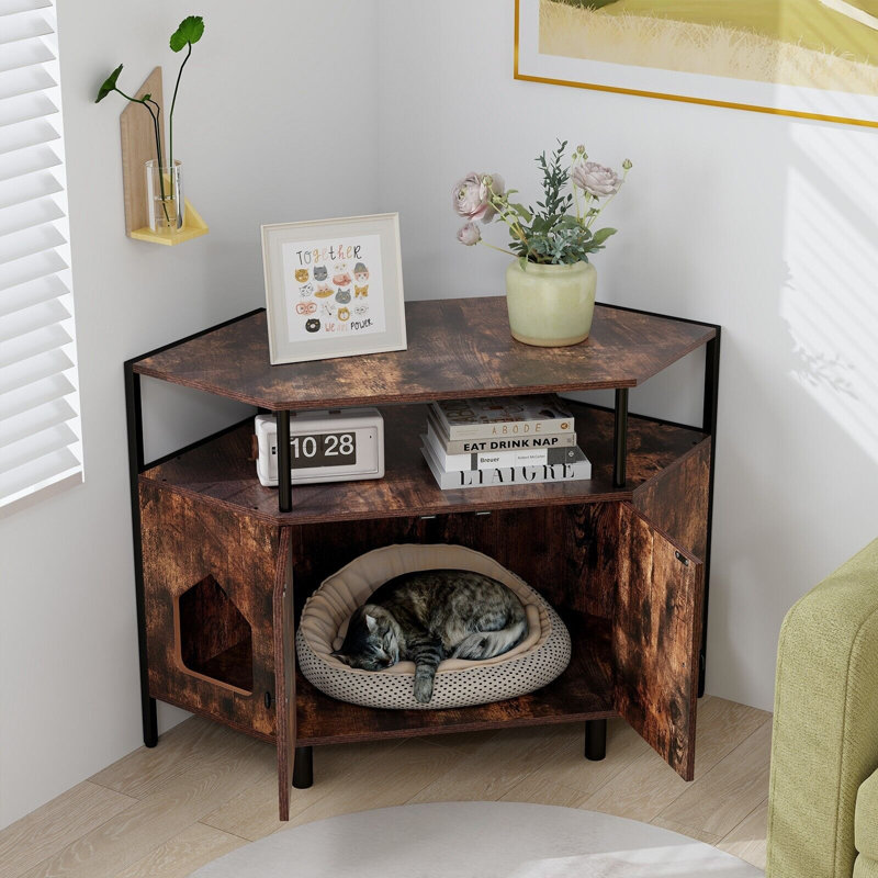 Adriah Litter Box Enclosure, Brown