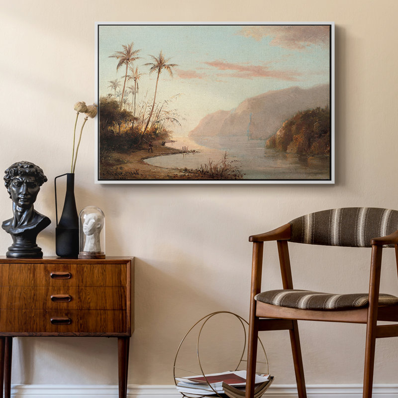 «Vintage Landscape-XXXVI» sur toile, Blanc, H 27 po x l 41 po