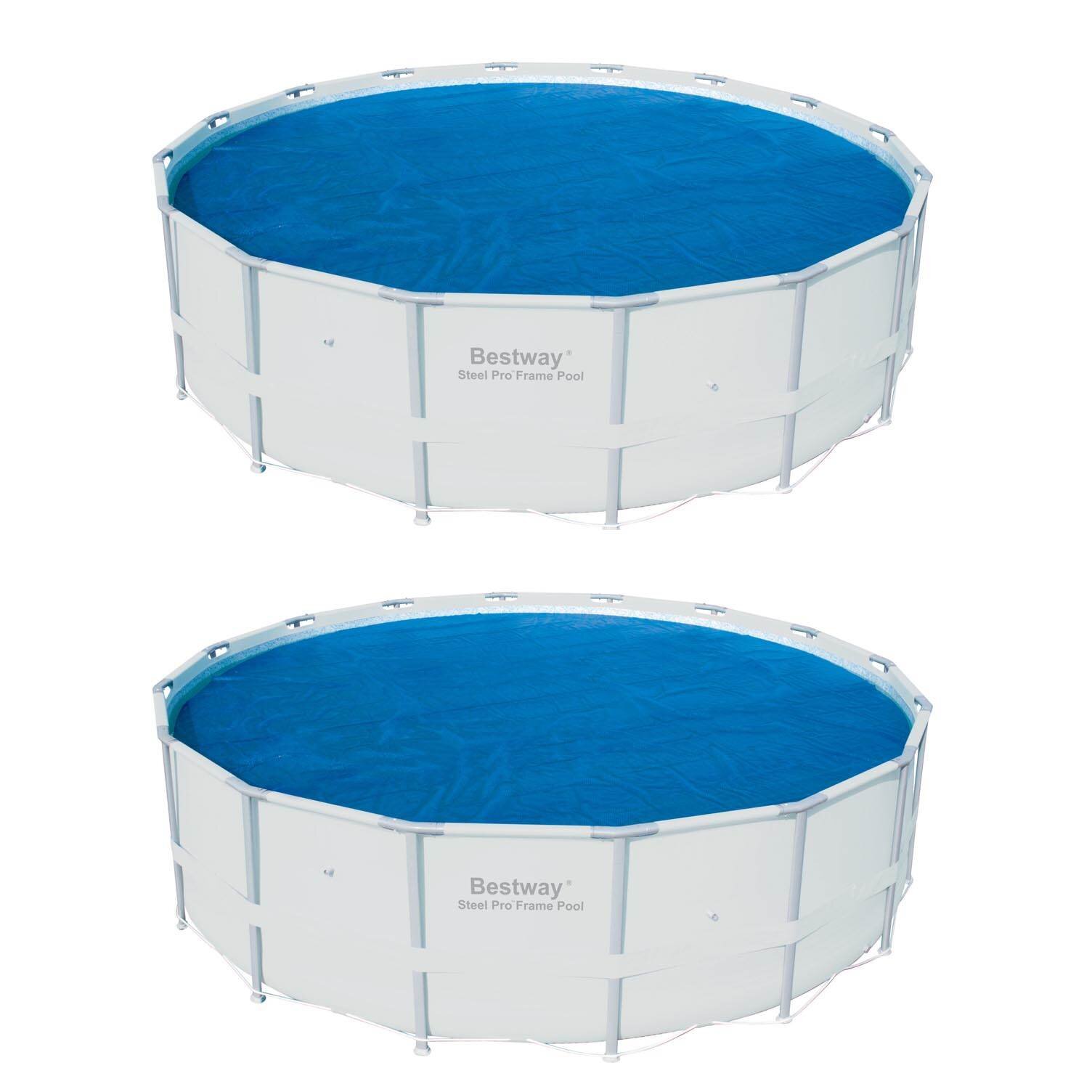 Bestway 18-ft x 18-ft Plastic Solar Round Pool Cover in the Pool Covers  department at