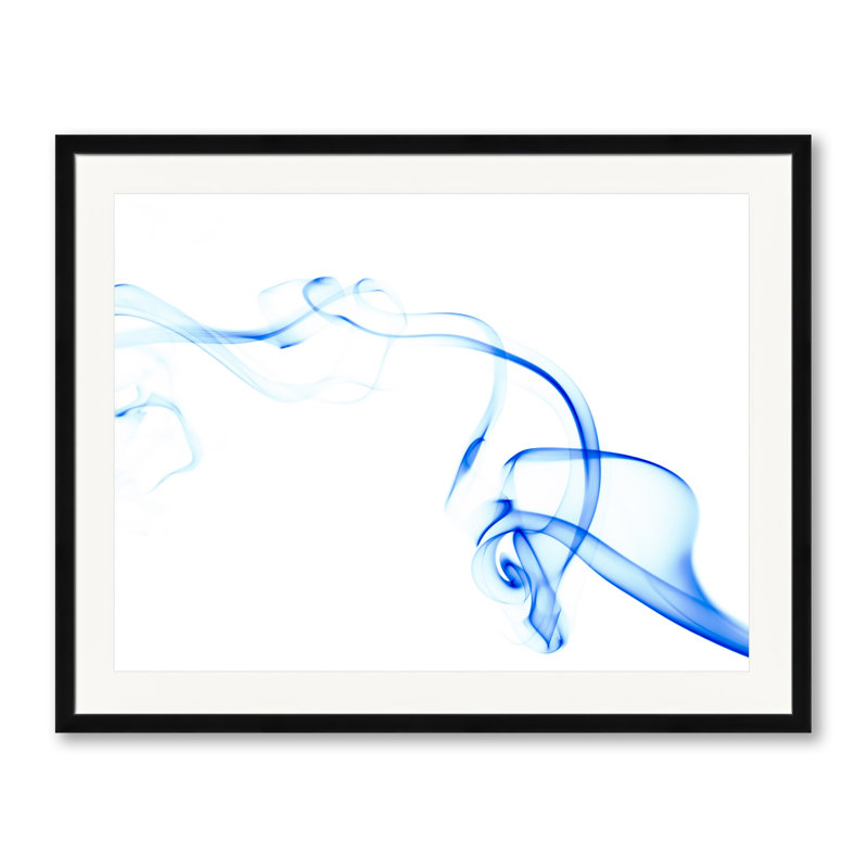 Blue Smoke Print by Scott Norris, Black Framed Paper, 25.25" H x 31.25" W