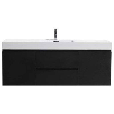 Base de meuble-lavabo double 60 po mural seulement