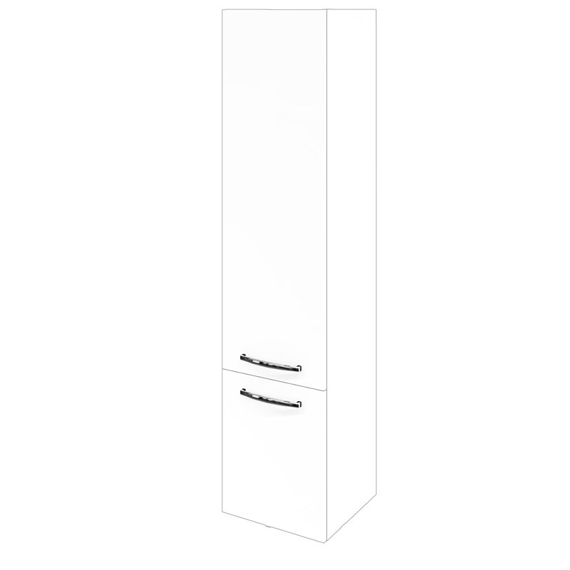 Trejo Tall Bathroom Cabinet, Right, White