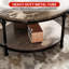 Table basse ronde à 2 niveaux 30 pouces avec tablette de rangement-900548678