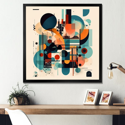 Orange And Blue Contemplative Space II - Minimalism Canvas Prints