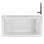 Baignoire de trempage en acrylique 60 po x 32 po, drain inclus