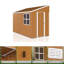 Remise de rangement en métal robuste de 8 pi x 4 pi avec portes doubles, fenêtres doubles et ventilation - Remises de jardin d'extérieur résistantes aux intempéries