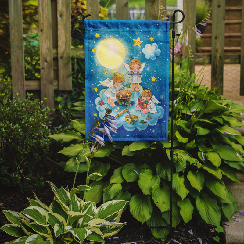Drapeau de jardin à 2 côtés anges cuisson, H 15 po x l 11 po