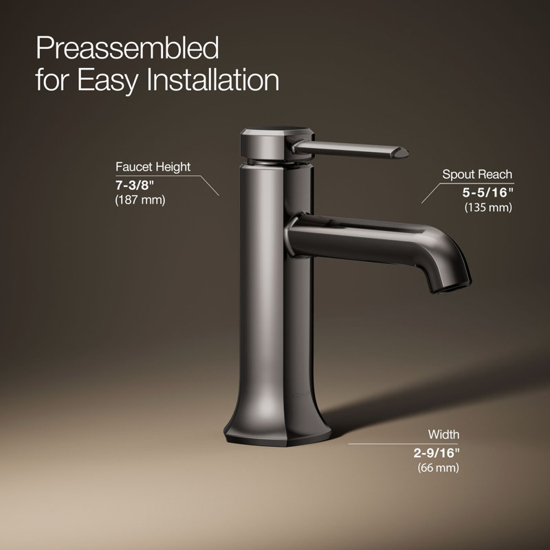 Occasion Single-Handle Sink Vessel Sink Bathroom Faucet with Drain Assembly, Vibrant Titanium