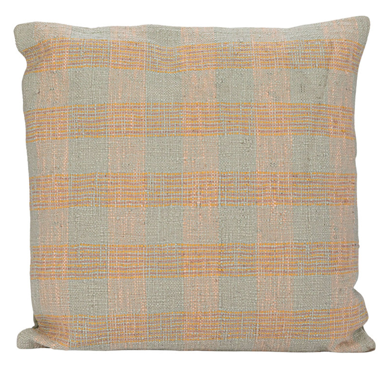 Plaid Cotton Reversible Throw Pillow