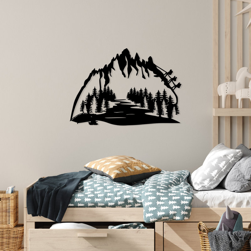 Decorative Metal Wall Accessory, Black, 18.9 x 27.6 inches | 100% Metal, Thickness: 0.06 inches | Lightweight (1.3 lbs), Perfect for Home Decor, Modern Design, Easy to Hang, Adds Style to Any Room