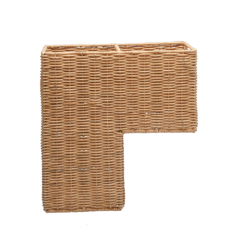 Panier d'escalier en osier, Marron clair