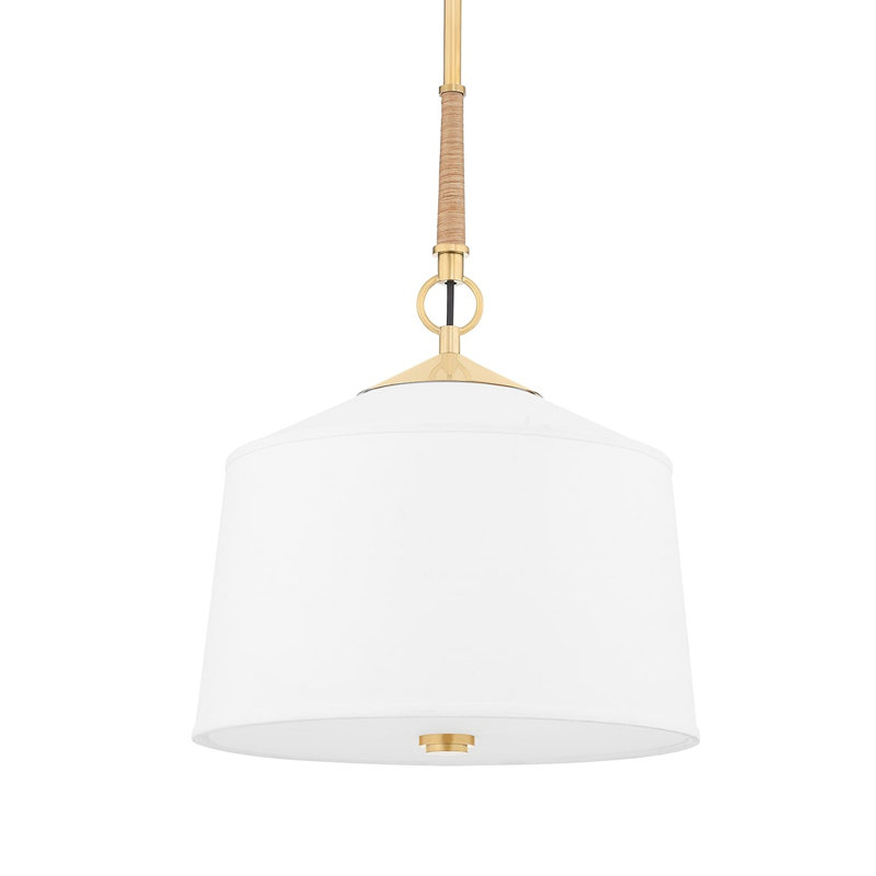 1 - Light Aged Brass Lantern Pendant