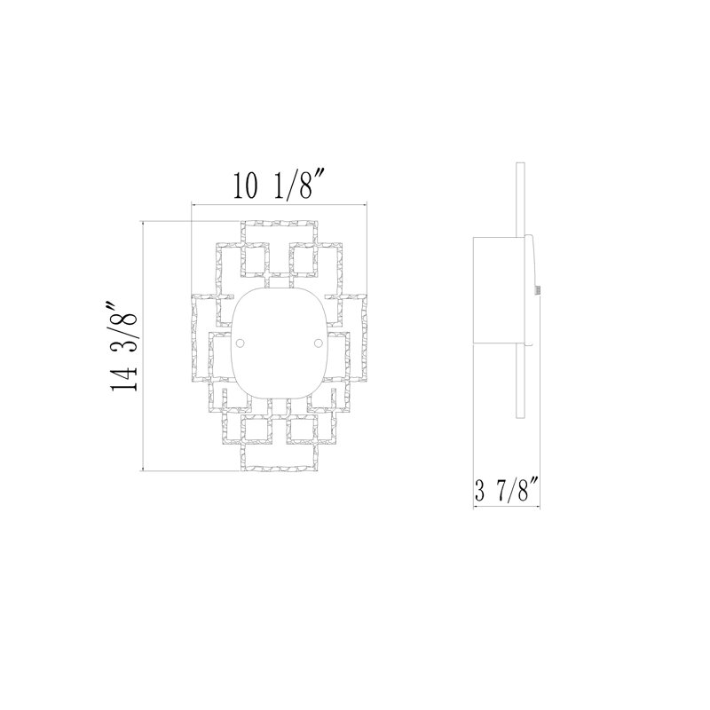1 - Light Black, Rust Flush Mount
