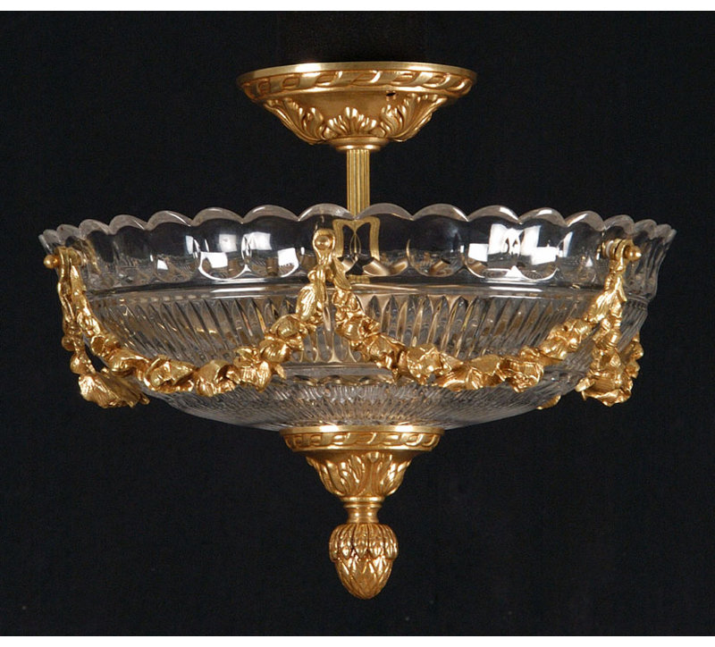Degnan Semi Flush Mount, French Gold