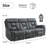Kyrene 91.34" Wide Modern Oversize Manual Reclining Sofa With Side Pocket - Home Theater Style Sofa With Pillow Arms-123333301
