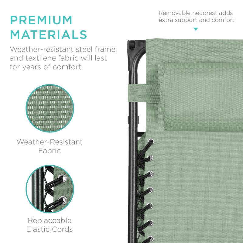Alahia Folding Recliner Chair, Sage Green