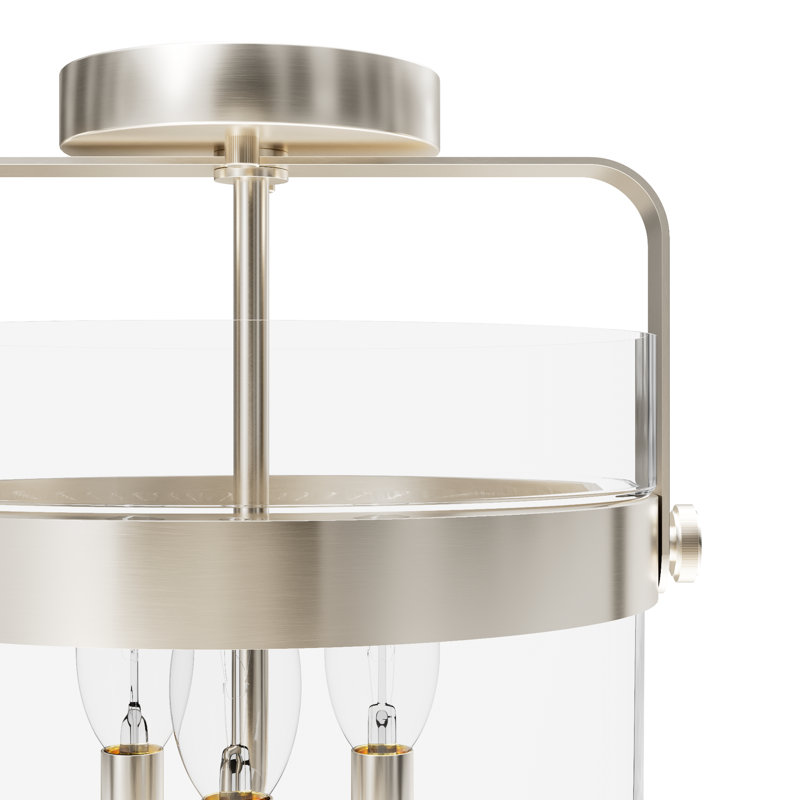  Glass Semi Flush Mount, Alturas Gold