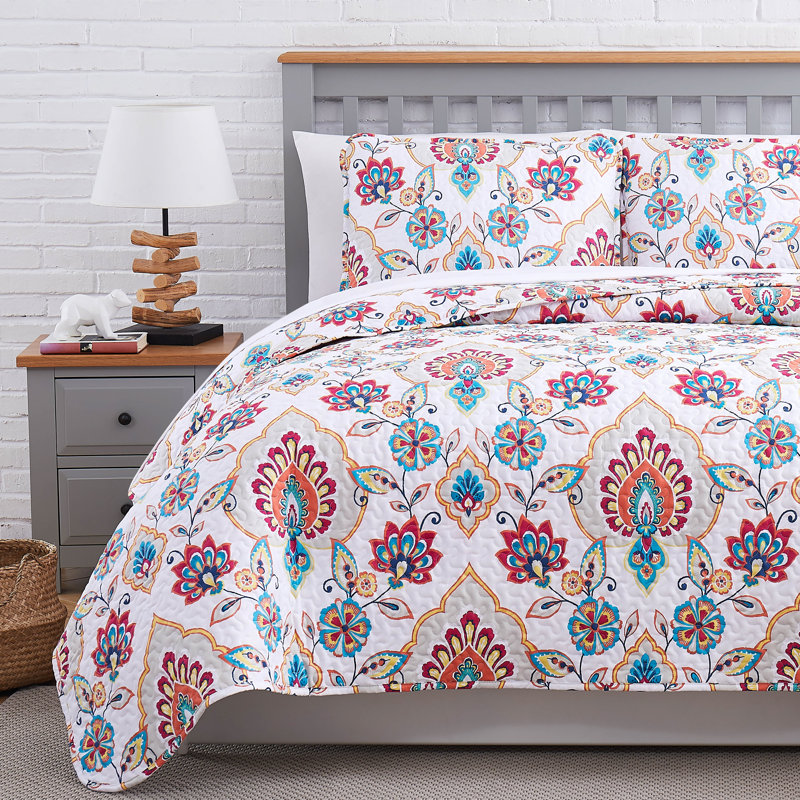 Journey Microfiber Quilt Set, Twin Quilt + 1 Sham
