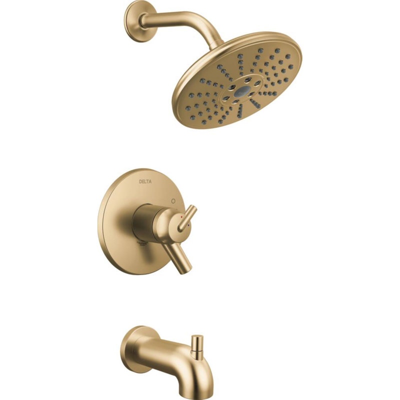 Trinsic Thermostatic Fixed Shower Head, Brilliance Champagne Bronze