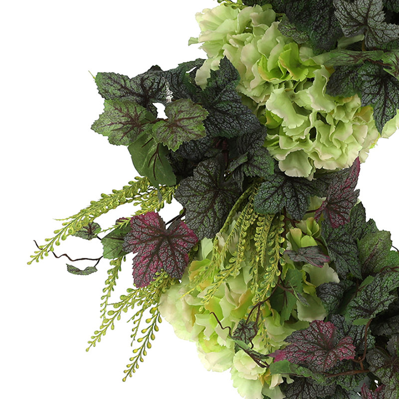 Charlotte 26" Spring Wreath with Hydrangeas, Begonias and Ivy