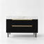 Meuble-lavabo multifonctionnel de 35,4 pouces avec lavabo en céramique encastré, comptoir en pierre frittée, structure en bois multicouche imperméable et 4 tiroirs de rangement, autoportant et mural-786467109-786467547