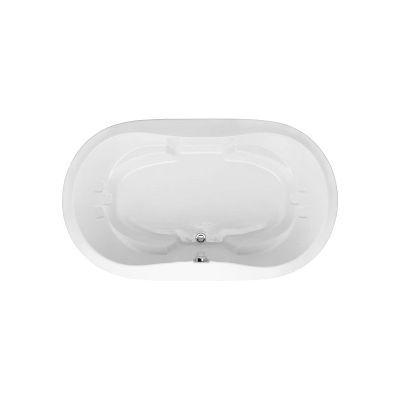 Savannah 66'' L Soaking Bathtub, White, Polished Nickel