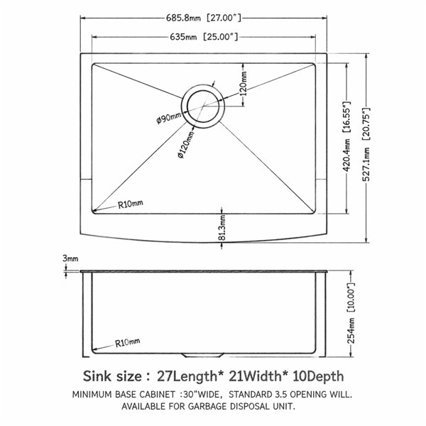 Dimensions du produit