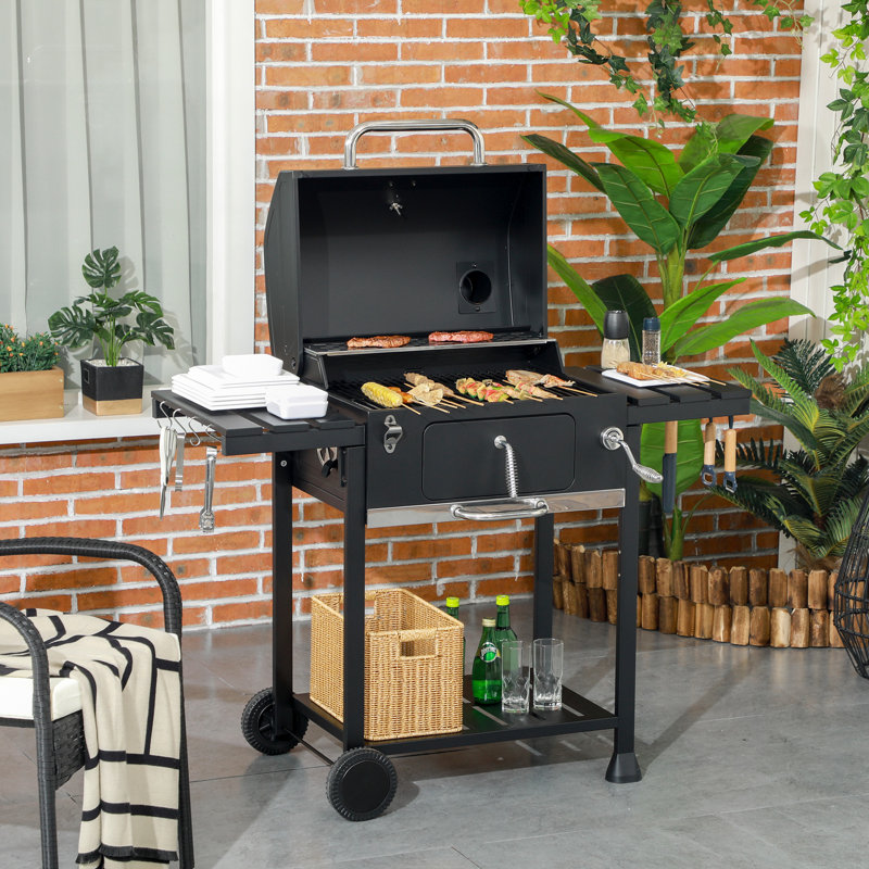 Barbecue au charbon portatif l 47,2 po Outsunny