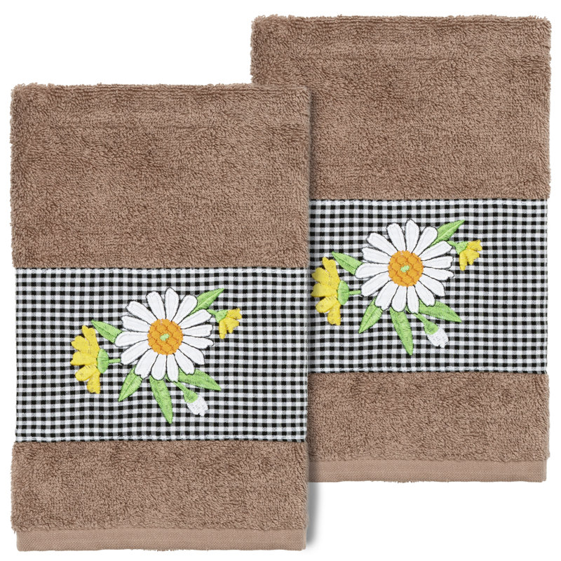 DAISY 100% Turkish Cotton Hand Towel, Latte