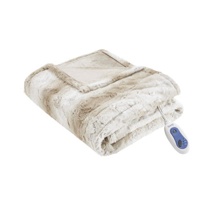 Jeté en fausse fourrure surdimensionné Beautyrest Zuri