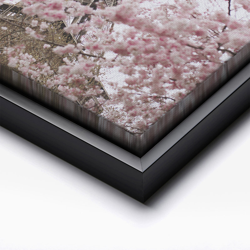 Blooming Paris, Black Framed, Canvas, 16"H x 20"W