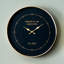 Black and Antique Brass Metal Wall Clock 
