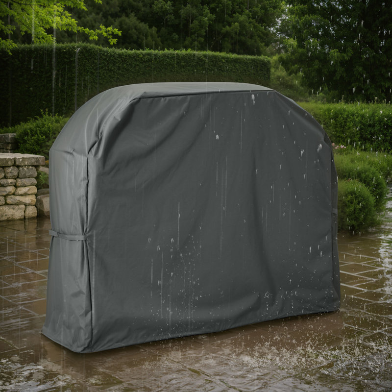 Emmitt Outdoor BBQ Grill Cover, Dark Gray
