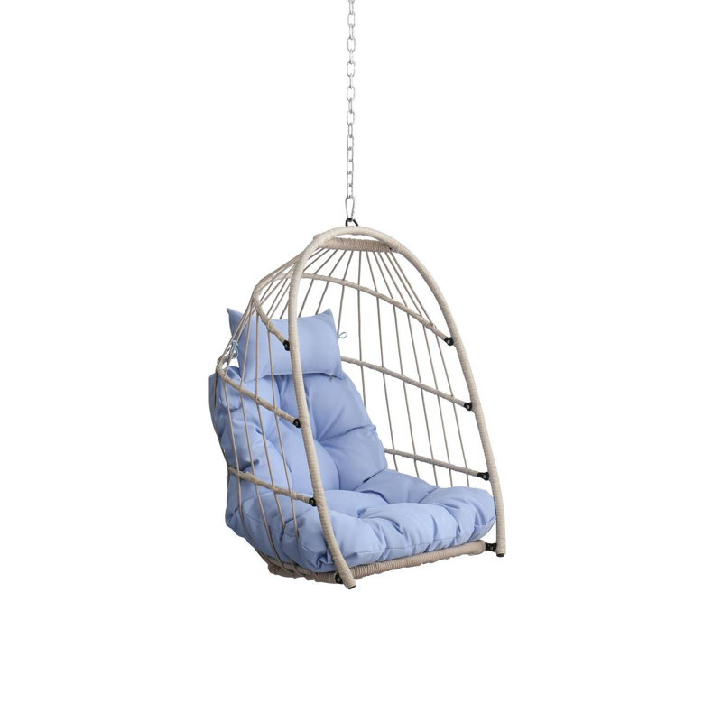 Balancelle en rotin pour l'extérieur, Bleu