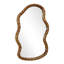 Miroir mural à cadre torsadé irrégulier de 90 cm (35,4 po), miroir décoratif en bronze antique-1244799994