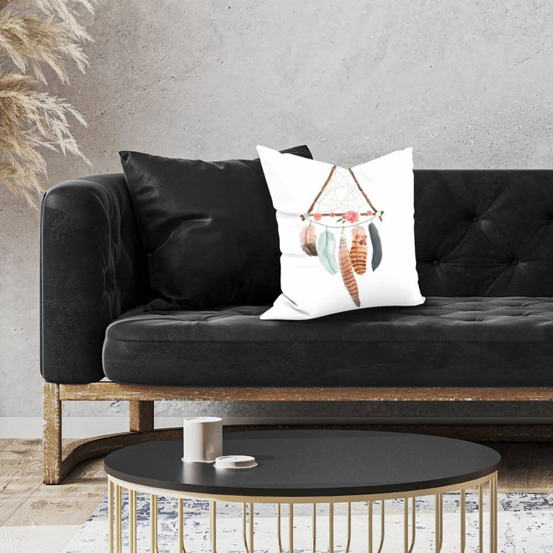 Triangular dream catcher - 18"x18" Throw pillow - Poly twill - Print on demand