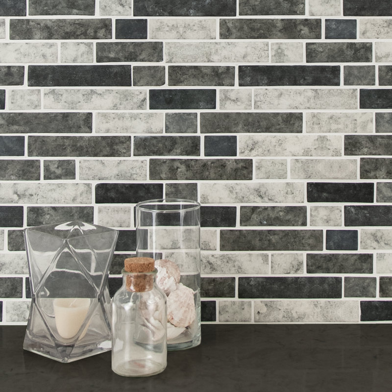 Montessa Metro Hera Interlocking 12 in. x 12 in. Glossy Glass Mosaic Floor and Wall Tile