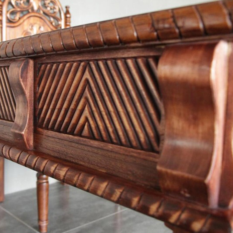 Bureau en bois massif de style sud-est asiatique