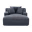 Fauteuil surdimensionné en velours côtelé gris doux - Sofa confortable entièrement rembourré de mousse, canapé-lit pour salon et chambre, installation rapide dans la chambre et la pièce, assemblage facile.