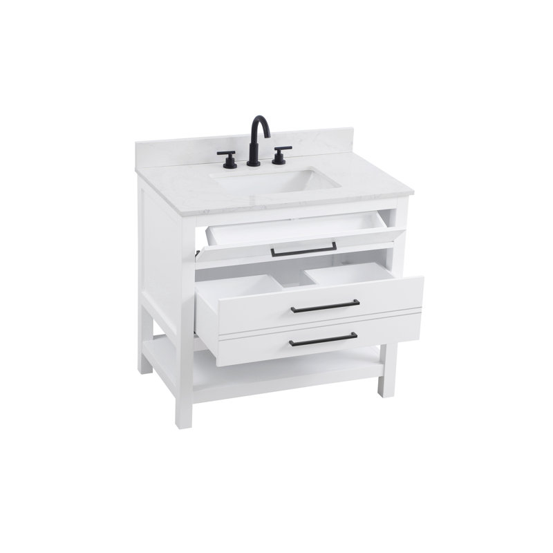 Meuble-lavabo simple 36 po_Moderne_VF60536-BS, Blanc