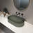 Concrete Vessel Oval Modern Bathroom Sink