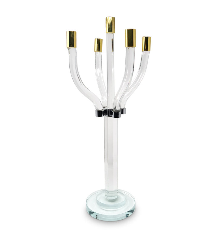 5 Light Candelabra with Gold Tips