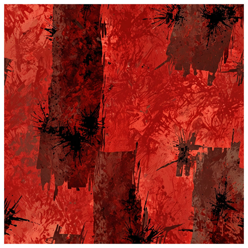 Toile tendue rouge et noire texturée, 20 po x 30 po