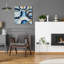 Art mural en verre épique «Dwell 2» par Cheryl Warrick, 24 po x 24 po