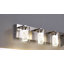 Miroir de salle de bain nickel brossé (5 lumières, 32 pouces) avec abat-jour en verre transparent-282904084-285548349