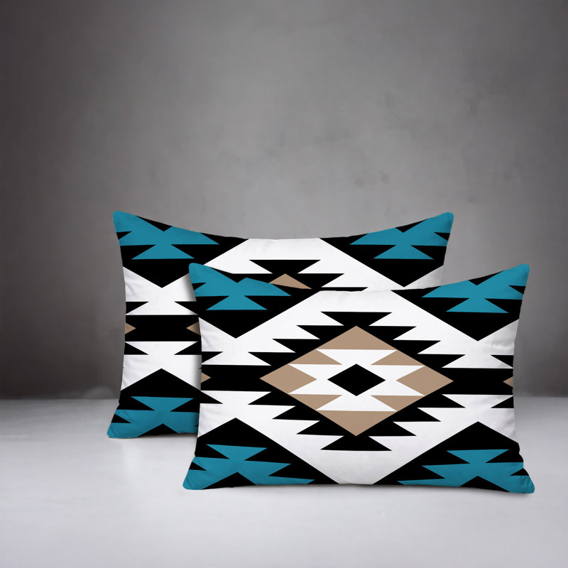 Coussin intérieur / extérieur Seka, 25 x 18, Turquoise