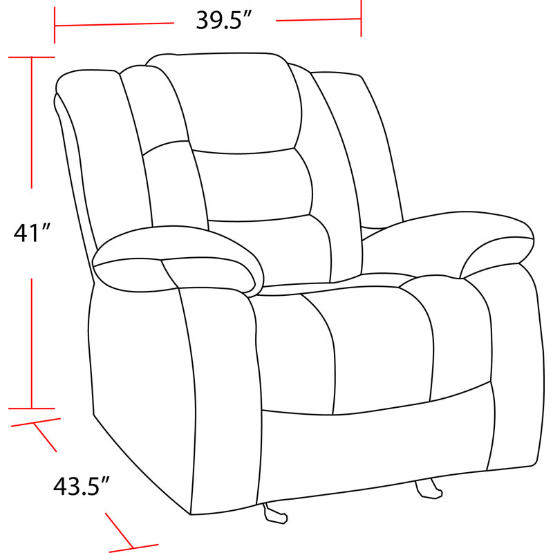 Blagota 39.5" Wide Manual Glider Standard Recliner