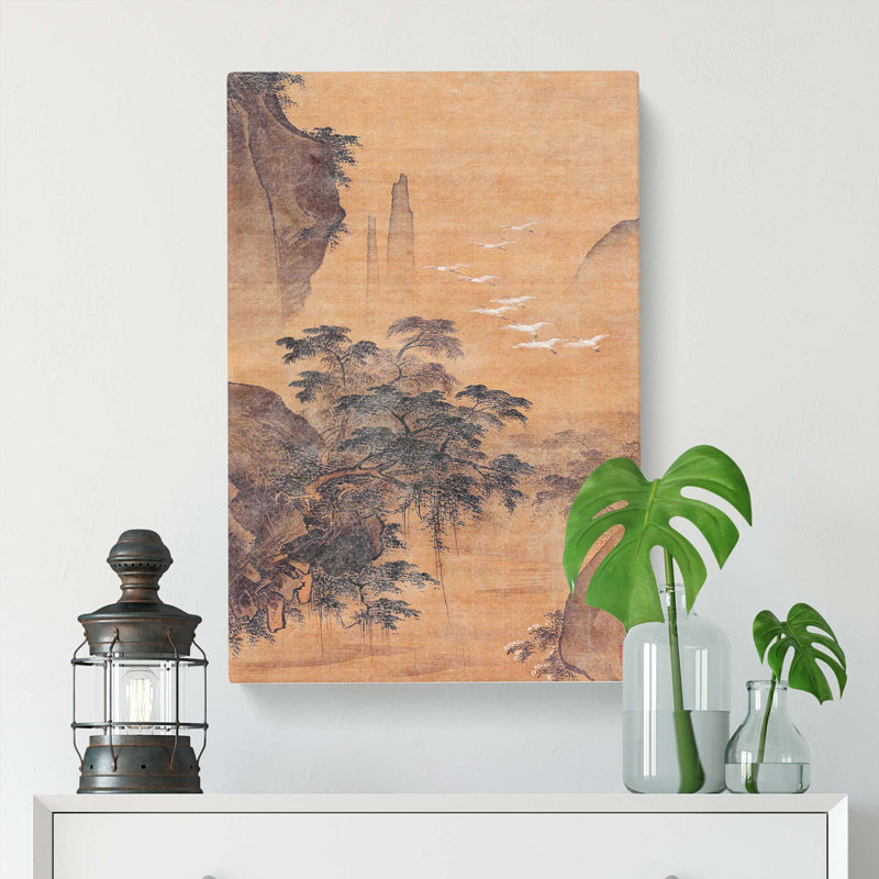Herons In Autumn by Lu Ji - Wrapped Canvas Painting, 60cm H x 40cm W x 3cm D