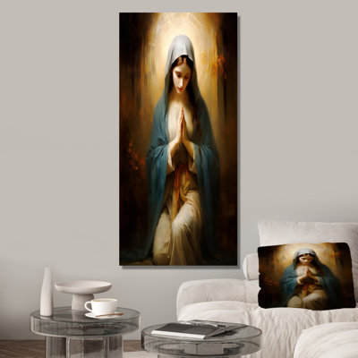 Mother Mary Christian Portrait III - Christianism Wall Art